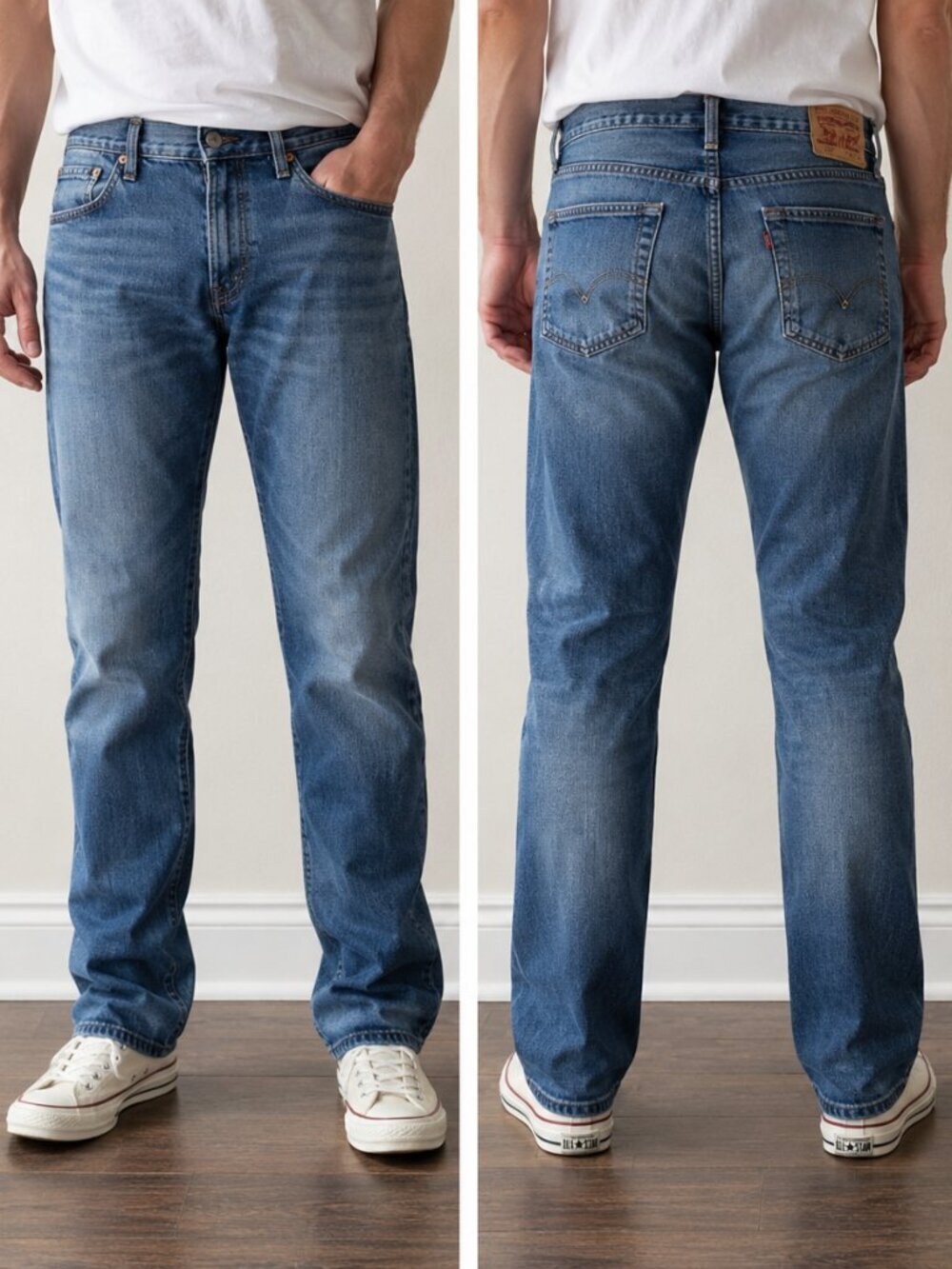 Levi’s 505 Regular Fit Jeans Men’s 34x32 Blue Medium Wash Straight Leg Denim